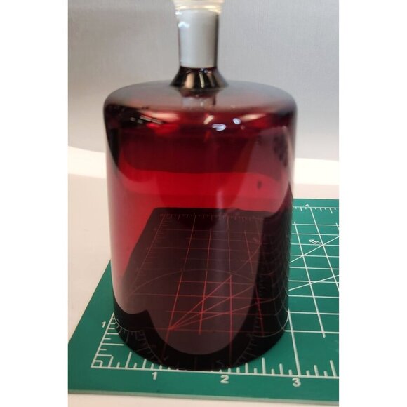 Crystal DArques / Durand Cavalier Ruby Red Wine Glasses Vintage Set Clear Foot 4 - Picture 3 of 9